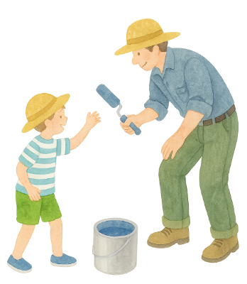 外壁塗装のイラスト