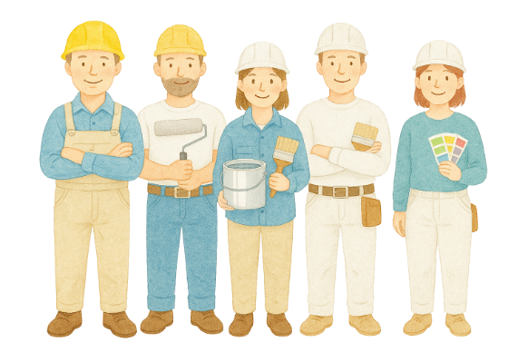 塗装屋社員のイラスト